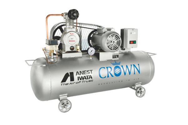 Lubricated Anest Iwata Crown Air-Cooled Reciprocating Air Compressor